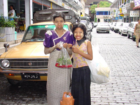 Shoppers at Yangon's Bogyoke Aung San Market - Click For Full-Size Photo