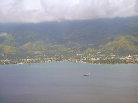 CLICK HERE -  East Timor's capital Dili from Air