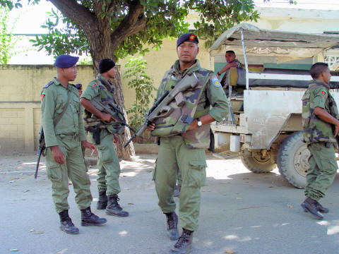 CLICK HERE -  Soldiers in downtown Dili street
